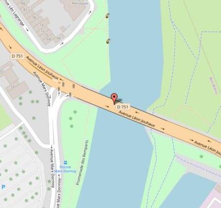 Carte pont Jouhaux Lille