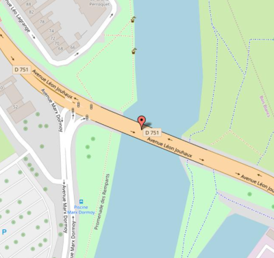 Carte pont Jouhaux Lille